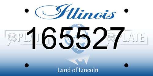 165527 Illinois License Plate