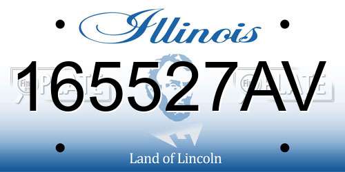 165527AV Illinois License Plate