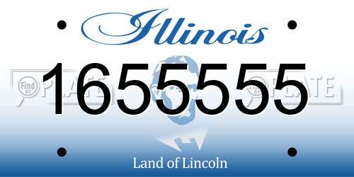 1655555 Illinois License Plate
