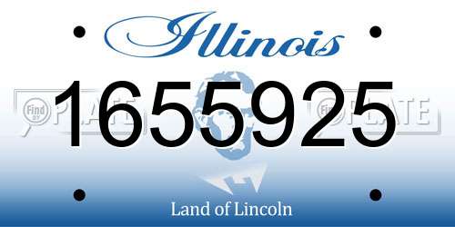 1655925 Illinois License Plate