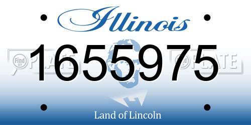 1655975 Illinois License Plate