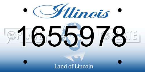1655978 Illinois License Plate