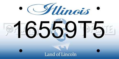 16559T5 Illinois License Plate