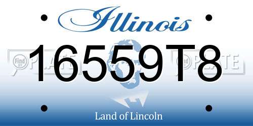 16559T8 Illinois License Plate