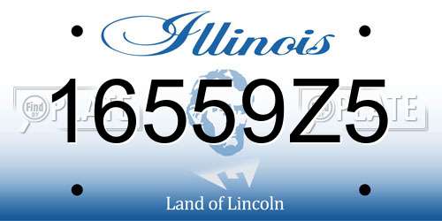 16559Z5 Illinois License Plate