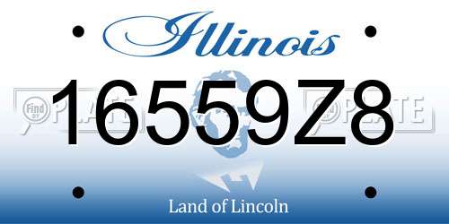 16559Z8 Illinois License Plate