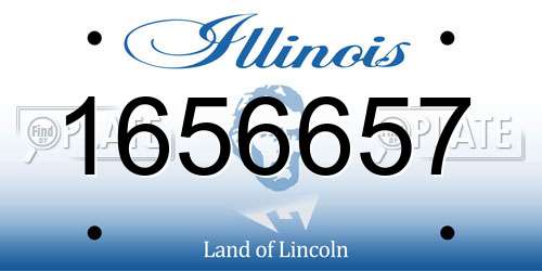 1656657 Illinois License Plate