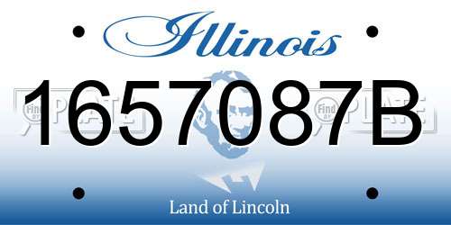 1657087B Illinois License Plate