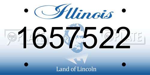 1657522 Illinois License Plate