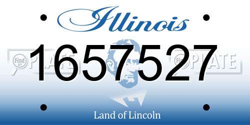 1657527 Illinois License Plate