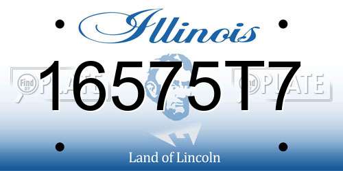 16575T7 Illinois License Plate