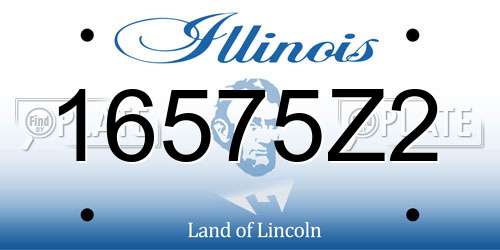 16575Z2 Illinois License Plate