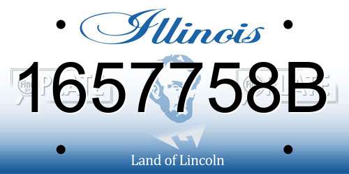 1657758B Illinois License Plate