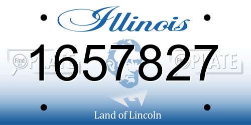 1657827 Illinois License Plate