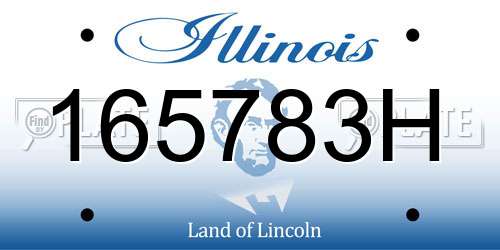 165783H Illinois License Plate