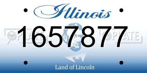 1657877 Illinois License Plate