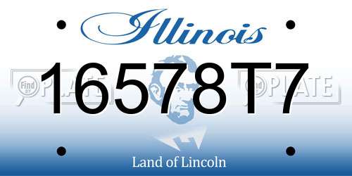 16578T7 Illinois License Plate