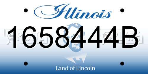 1658444B Illinois License Plate