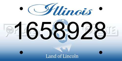 1658928 Illinois License Plate