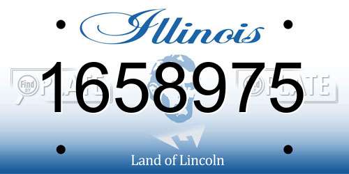 1658975 Illinois License Plate
