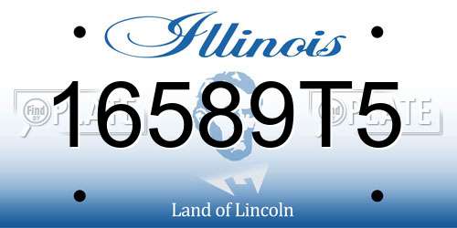 16589T5 Illinois License Plate