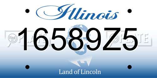 16589Z5 Illinois License Plate