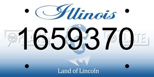 1659370 Illinois License Plate