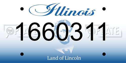 1660311 Illinois License Plate