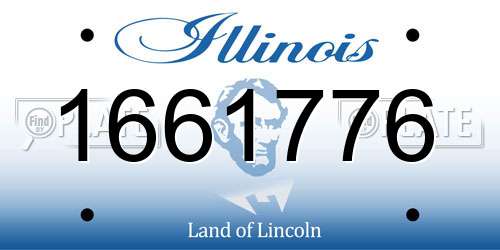 1661776 Illinois License Plate