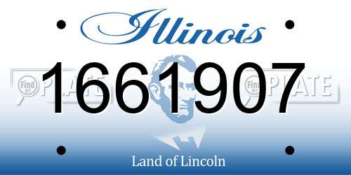 1661907 Illinois License Plate
