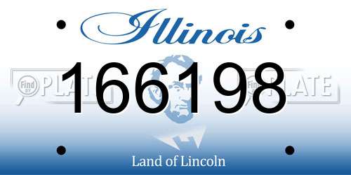 166198 Illinois License Plate