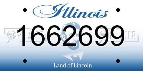 1662699 Illinois License Plate