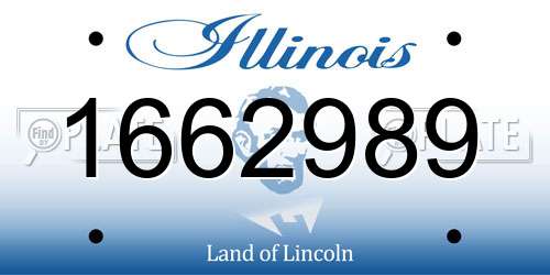 1662989 Illinois License Plate