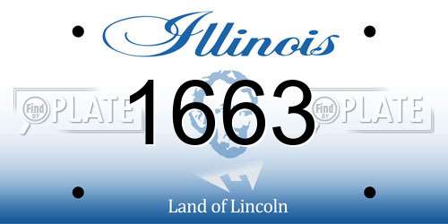 1663 Illinois License Plate