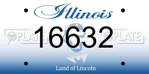 16632 Illinois License Plate