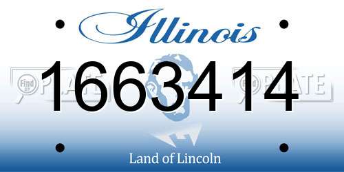 1663414 Illinois License Plate