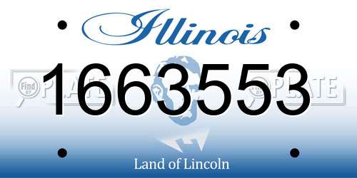 1663553 Illinois License Plate