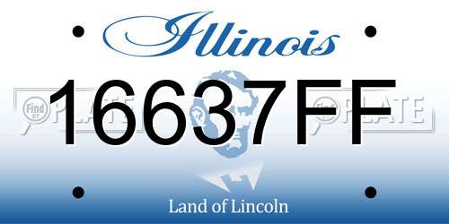 16637FF Illinois License Plate