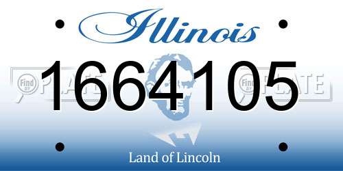 1664105 Illinois License Plate