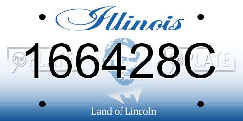 166428C Illinois License Plate