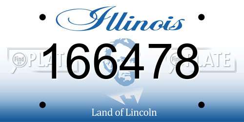 166478 Illinois License Plate