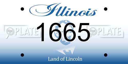 1665 Illinois License Plate