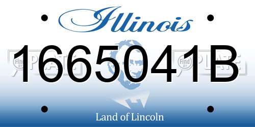 1665041B Illinois License Plate
