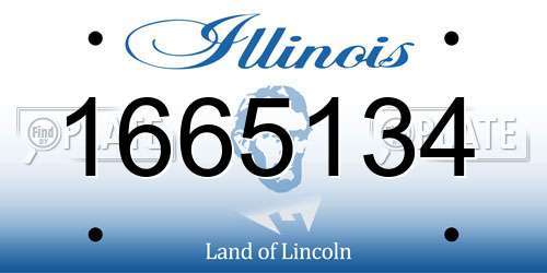 1665134 Illinois License Plate