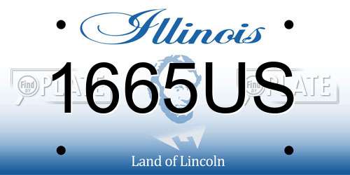 1665US Illinois License Plate