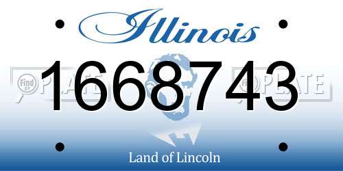 1668743 Illinois License Plate