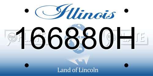 166880H Illinois License Plate
