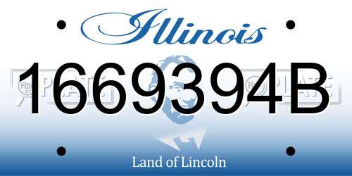 1669394B Illinois License Plate