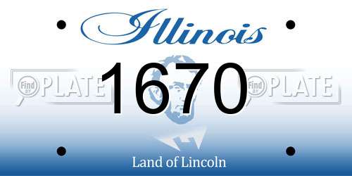 1670 Illinois License Plate