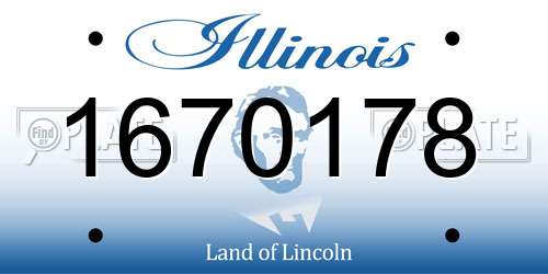 1670178 Illinois License Plate